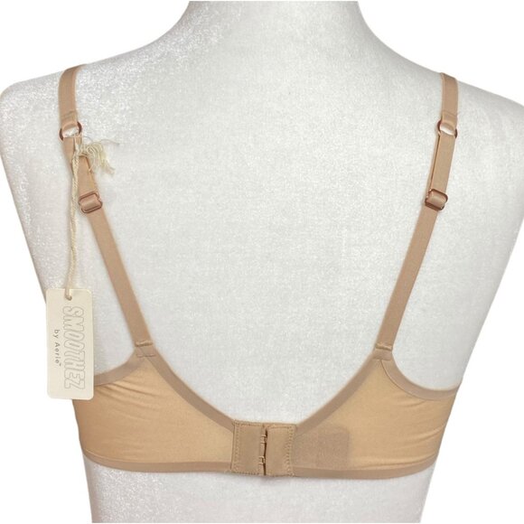 Aerie Smoothez Mesh Unlined Bra Balconette Coverage Size 32B Beige - Picture 2 of 4